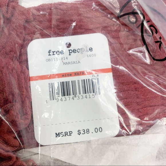 NWT Free People Moulin Ruched Cami Top in Marsala - Picture 8 of 8